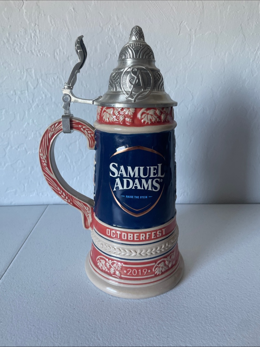 Samuel Adams 2019 Oktoberfest Limited Edition Beer Stein with Lid #0361